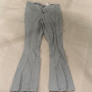 Silence + Noise Black and White Striped Flare Pants